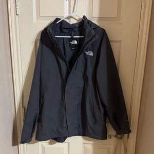 The North Face Men's Black Hooded Rain Jacket
